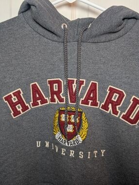 Harvard University Hoodie Unisex Small Gray Champion Pullover Sweater Sweatshirt